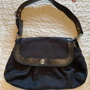 Black coach shoulder bag